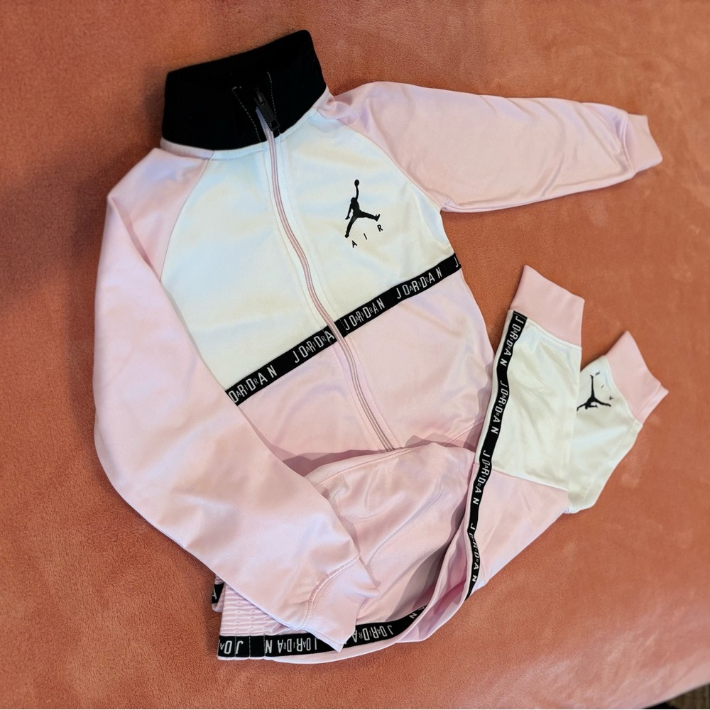 Jordan Light Pink and White Athletic Set
